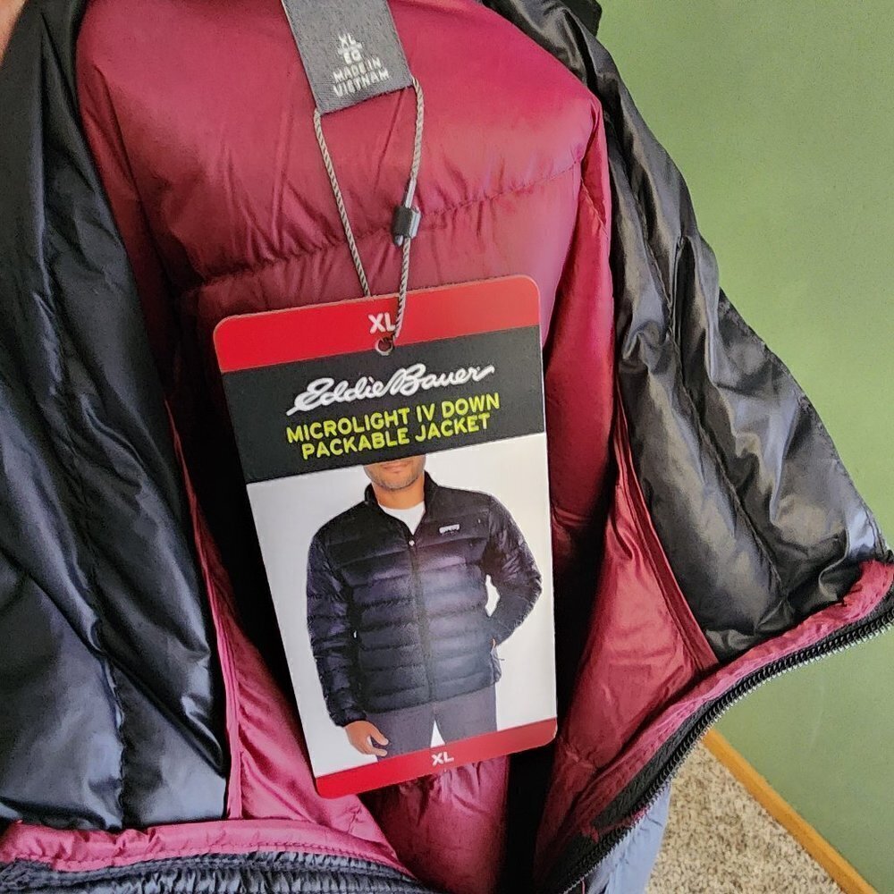Eddie Bauer Microlight 4 Dwon Packable Jacket NWT - Picture 4 of 6